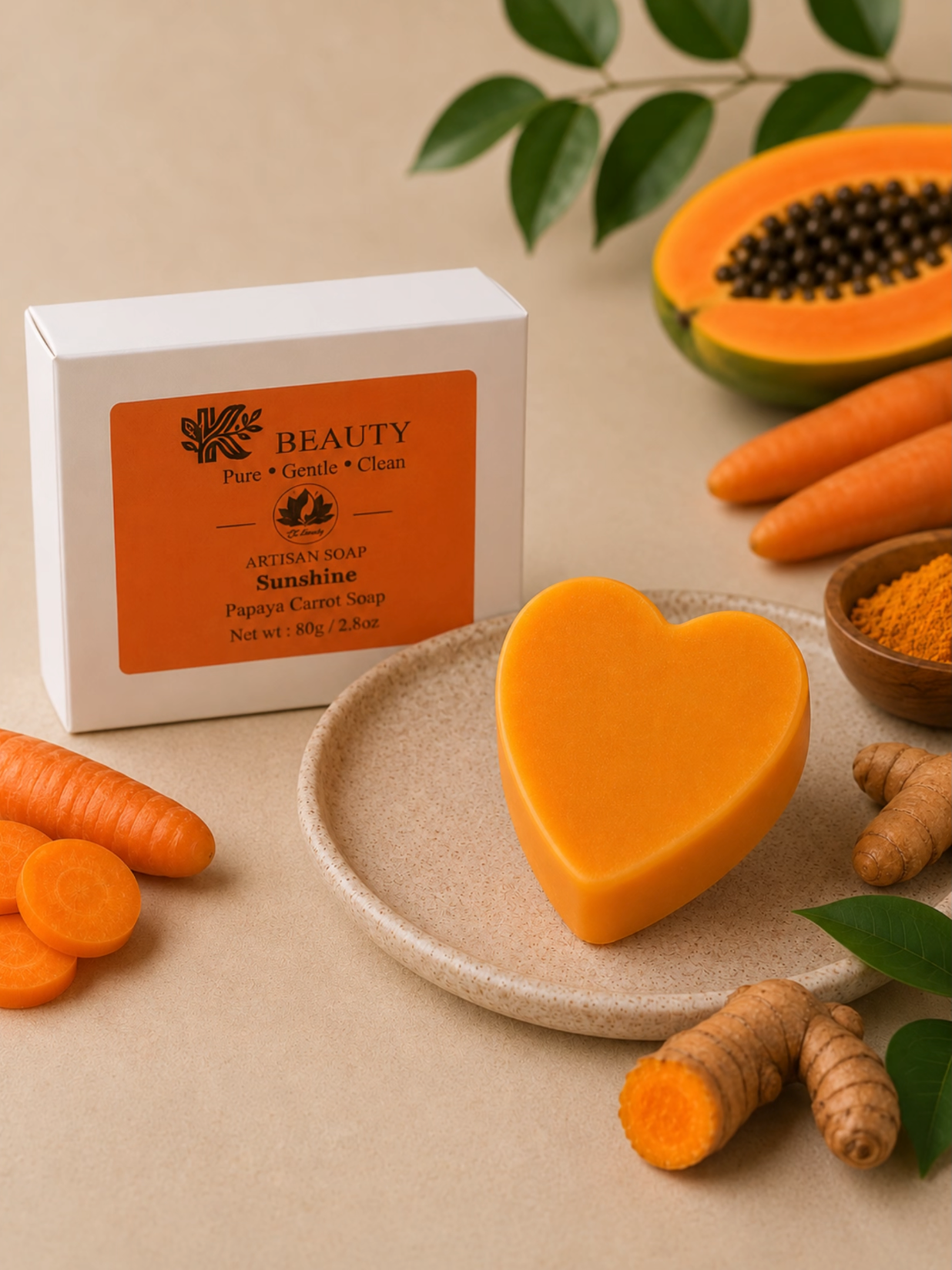 Sunshine (Papaya Carrot Soap) 80g / 2.8oz
