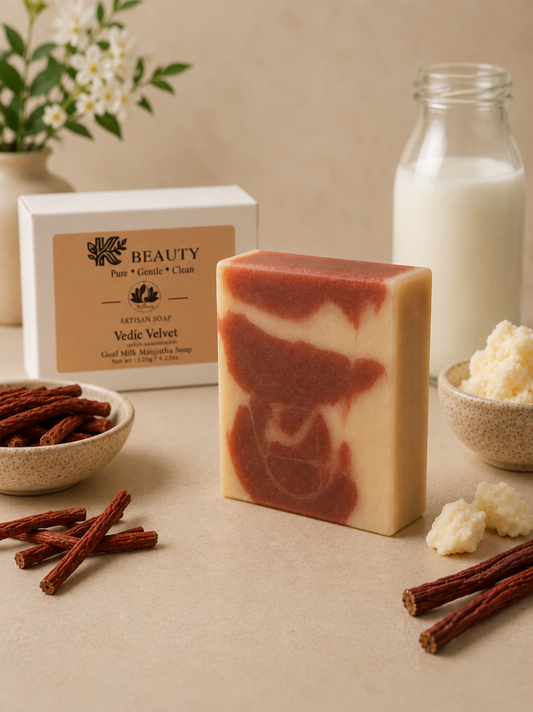 Vedic Velvet (Goat Milk Manjistha Soap) 120g / 4.23oz.